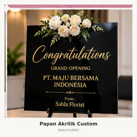 Papan Bunga Akrilik Kawasan Industri Mitra Karawang